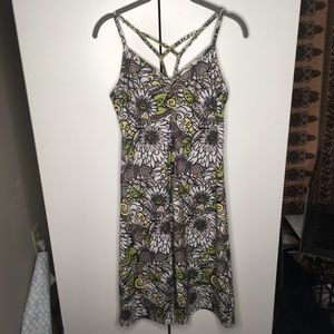 Prana Strappy Back Retro Floral Exercise Dress